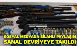 Sosyal medyada silahlı paylaşım sanal devriyeye takıldı