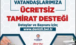 Denizli Büyükşehirden ücretsiz tamirat desteği