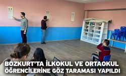 Bozkurt'ta ilkokul ve ortaokul öğrencilerine göz taraması yapıldı