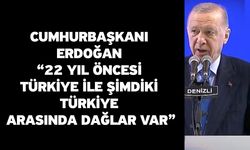 Cumhurbaşkanı Erdoğan “22 yıl öncesi Türkiye ile şimdiki Türkiye arasında dağlar var”