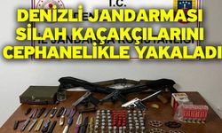 Denizli jandarması silah kaçakçılarını cephanelikle yakaladı