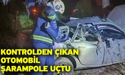 Kontrolden Çıkan Otomobil Şarampole Uçtu