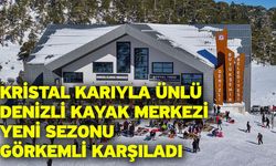 Kristal karıyla ünlü Denizli Kayak Merkezi yeni sezonu görkemli karşıladı