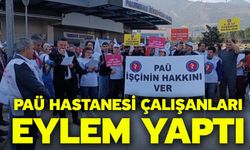 PAÜ Hastanesi çalışanları eylem yaptı