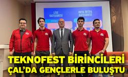 Teknofest birincileri, Çal’da gençlerle buluştu