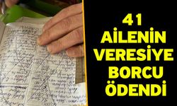 41 Ailenin Veresiye Borcu Ödendi