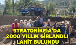 Stratonikeia’da 2000 yıllık girlandlı lahit bulundu