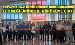 Acıpayam Halk Eğitim Merkezi kursiyerlerinin el emeği ürünleri görücüye çıktı