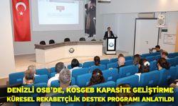 Denizli OSB’de, KOSGEB Kapasite Geliştirme Küresel Rekabetçilik Destek Programı Anlatıldı