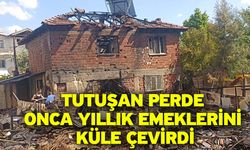 Tutuşan perde onca yıllık emeklerini küle çevirdi