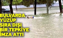 Bulvarda yüzüp sıra dışı bir tepkiye imza attı