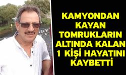 Kamyondan kayan tomrukların altında kalan 1 kişi hayatını kaybetti