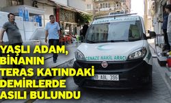 Yaşlı adam, binanın teras katındaki demirlerde asılı bulundu