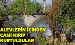 Alevlerin İçinden Camı Kırıp Kurtuldular