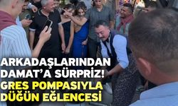 Arkadaşlarından Damat’a Sürpriz! Gres Pompasıyla Düğün Eğlencesi