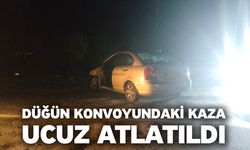 Düğün konvoyunda hatalı sollama kazaya neden oldu
