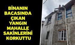 Binanın bacasında çıkan yangın mahalle sakinlerini korkuttu