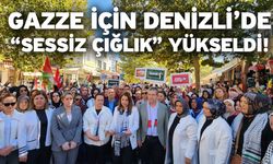 Gazze için Denizli’de “sessiz çığlık” yükseldi!