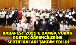BabaFest 2025'e damga vuran DOSTEK öğrencilerine sertifikaları takdim edildi