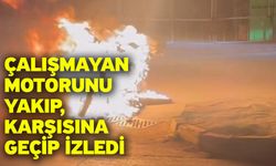 Çalışmayan Motorunu Yakıp, Karşısına Geçip İzledi