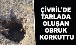Çivril’de Tarlada Oluşan Obruk Korkuttu