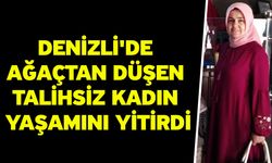 Denizli'de ağaçtan düşen talihsiz kadın yaşamını yitirdi