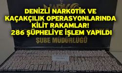 Denizli Narkotik ve Kaçakçılık Operasyonlarında Kilit Rakamlar! 286 Şüpheliye İşlem Yapıldı