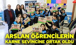 Arslan öğrencilerin karne sevincine ortak oldu