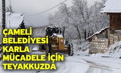 Çameli Belediyesi karla mücadele için teyakkuzda