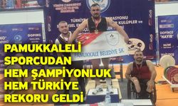 Pamukkaleli Sporcudan Hem Şampiyonluk Hem Türkiye Rekoru Geldi