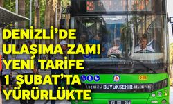 Denizli’de Ulaşıma Zam! Yeni Tarife 1 Şubat’ta Yürürlükte