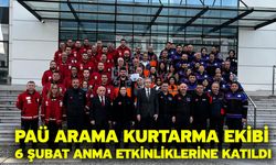 PAÜ Arama Kurtarma Ekibi 6 Şubat Anma Etkinliklerine Katıldı