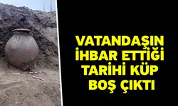 Vatandaşın ihbar ettiği tarihi küp boş çıktı