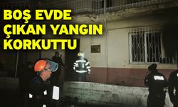Boş evde çıkan yangın korkuttu