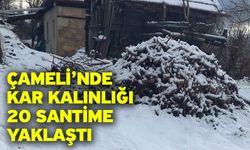 Çameli’nde kar kalınlığı 20 santime yaklaştı