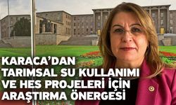 Karaca’dan tarımsal su kullanımı ve HES projeleri için araştırma önergesi