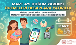 Mart ayı doğum yardımı ödemeleri hesaplara yatırıldı