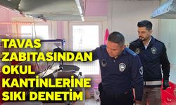 Tavas zabıtasından okul kantinlerine sıkı denetim