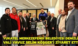 Yukatel Merkezefendi Belediyesi Denizli, Vali Yavuz Selim Köşger’i Ziyaret Etti