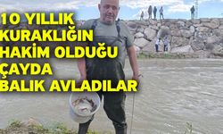 10 Yıllık Kuraklığın Hakim Olduğu Çayda Balık Avladılar