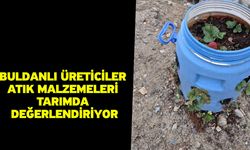 Buldanlı üreticiler atık malzemeleri tarımda değerlendiriyor