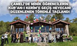 Çameli’de minik öğrencilerin Kur’an-ı Kerim’e geçiş heyecanı düzenlenen törenle taçlandı