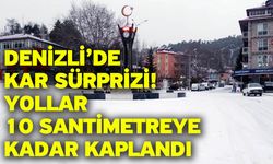Denizli’de Kar Sürprizi! Yollar 10 Santimetreye Kadar Kaplandı