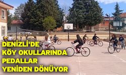 Denizli'de köy okullarında pedallar yeniden dönüyor