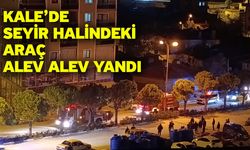 Kale’de seyir halindeki araç alev alev yandı
