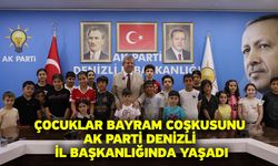 Çocuklar bayram coşkusunu AK Parti Denizli İl Başkanlığında yaşadı