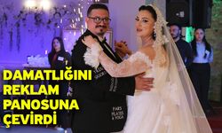 Damatlığını Reklam Panosuna Çevirdi