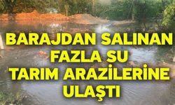 Barajdan salınan fazla su tarım arazilerine ulaştı