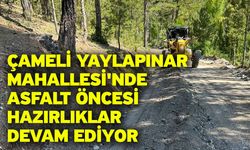 Çameli Yaylapınar Mahallesi'nde asfalt öncesi hazırlıklar devam ediyor