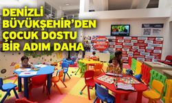 Belediyenin kapısından giren çocuklar artık oyunla karşılanıyor